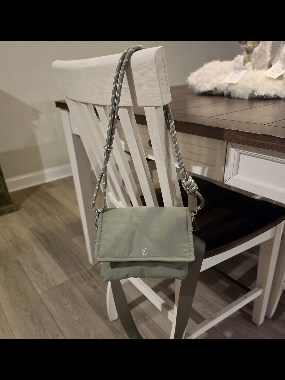 Light Olive Crossbody Bag with Adjustable Strap